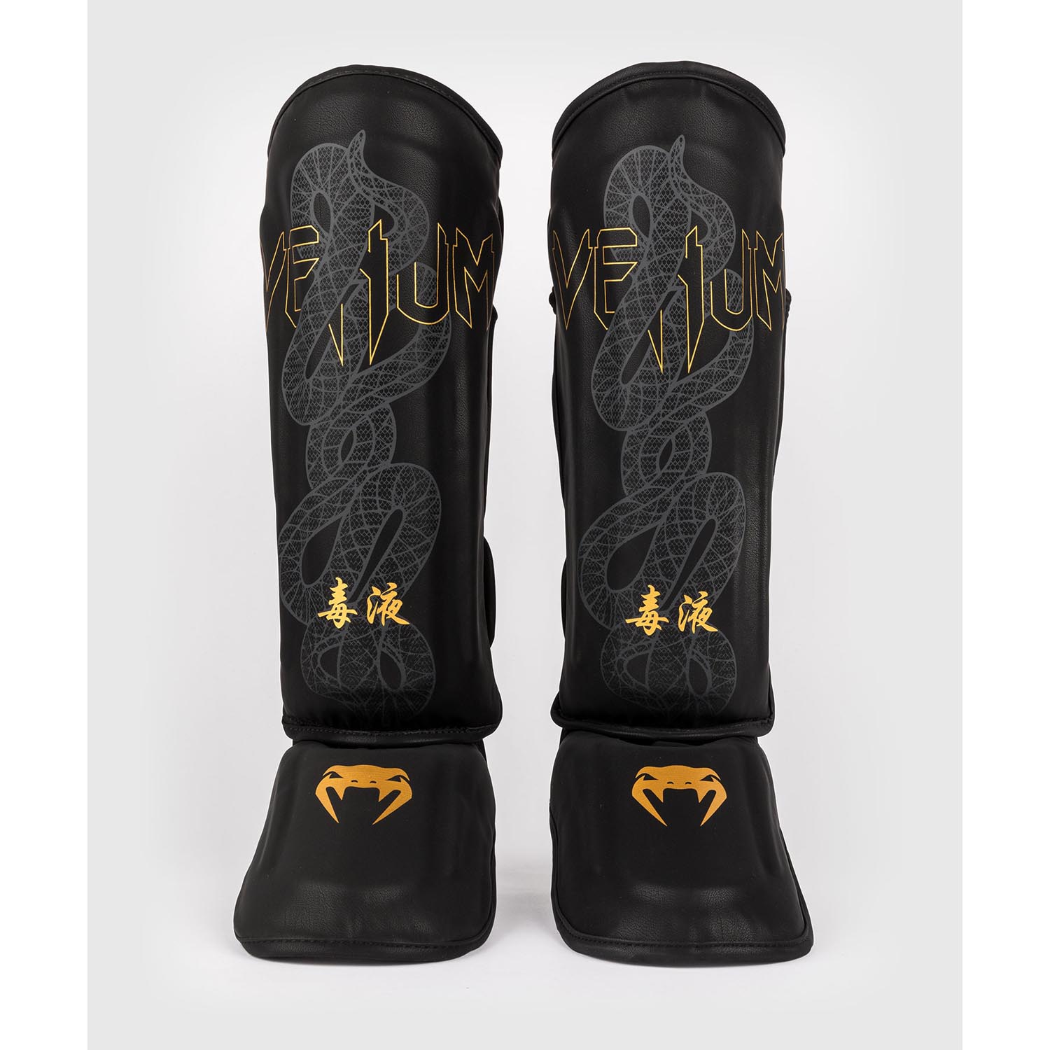 VENUM Shinguards, Serpenti, black-silver-gold, XL