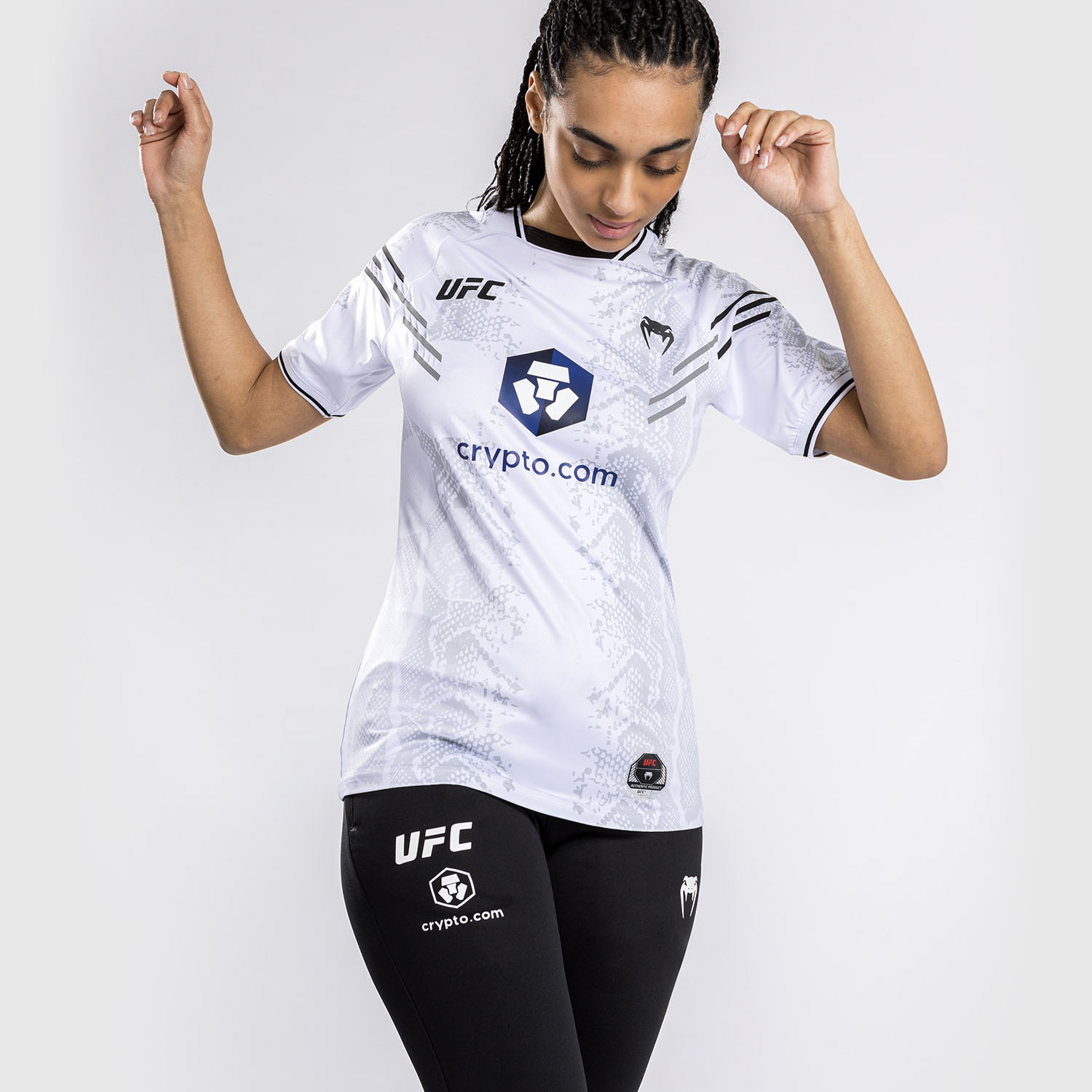 VENUM Dry Tech T-Shirt, Damen, UFC Fight Night, Adrenaline, weiß, XS