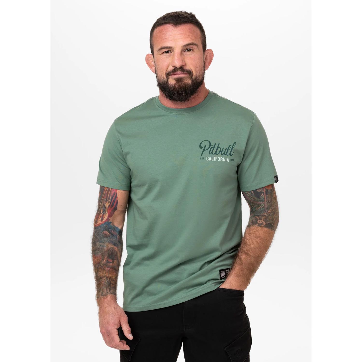 Pit Bull West Coast, T-Shirt, San Diego Born, green, XXXL