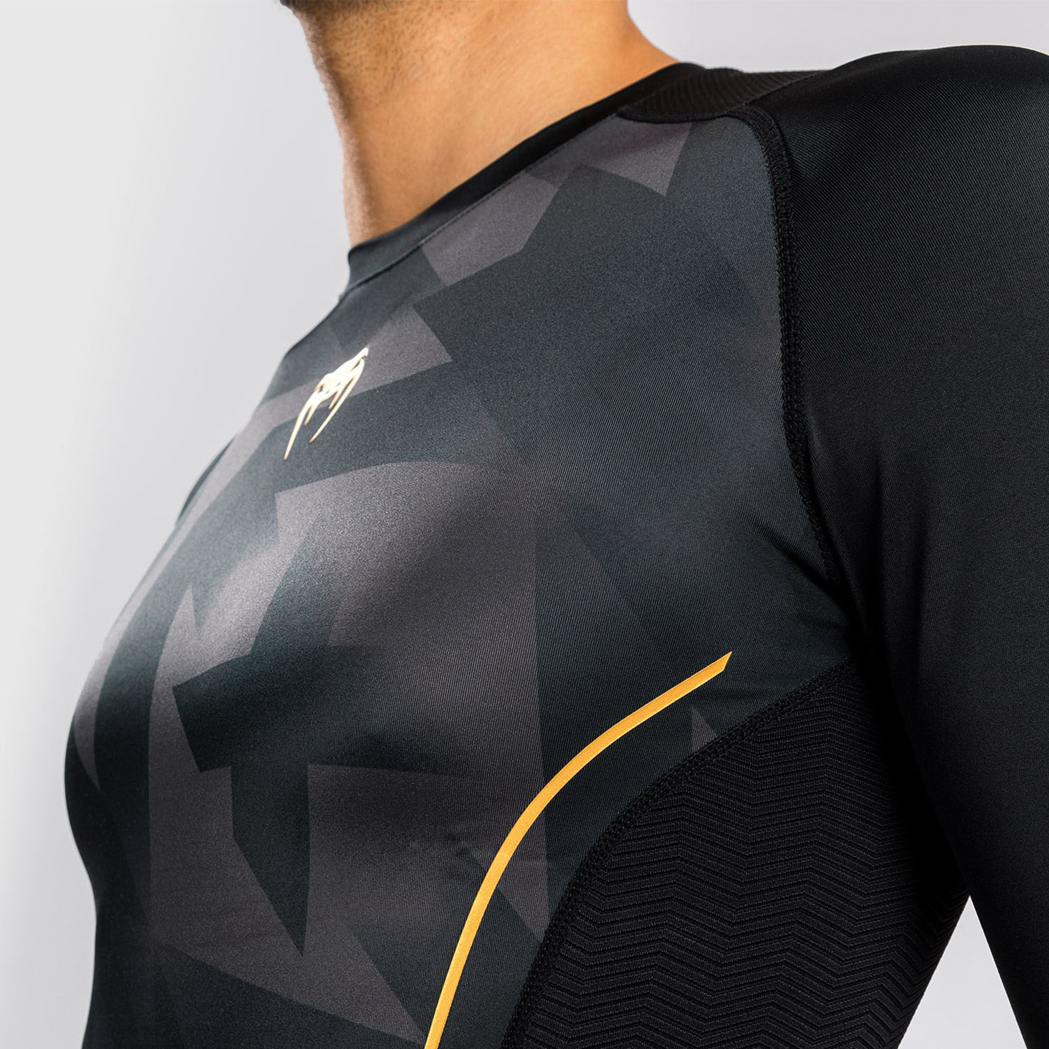 VENUM Rashguard, L/S, Razor, schwarz-gold, XXL
