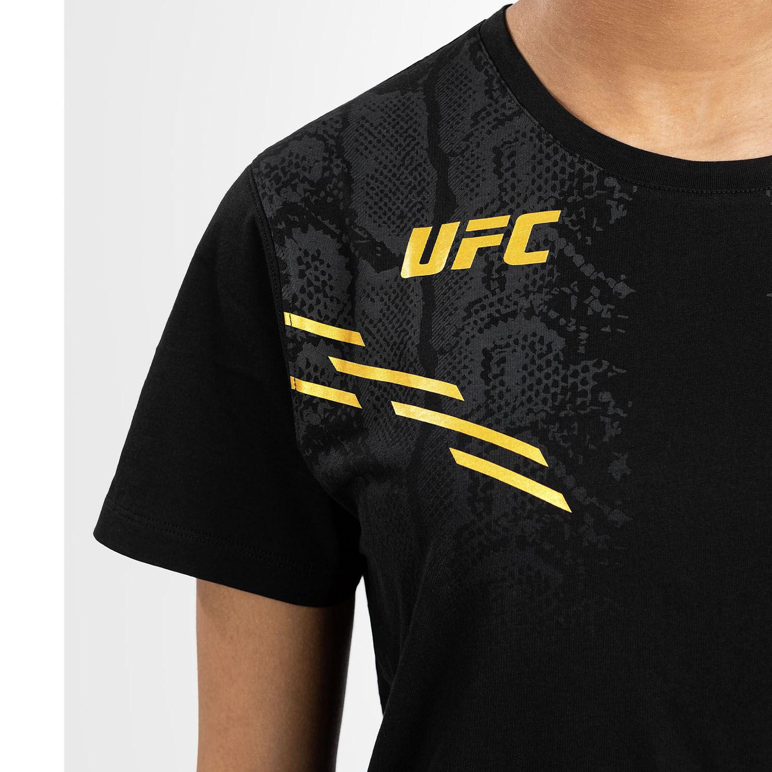 VENUM T-Shirt, Damen, UFC Replica Champion, Adrenaline, schwarz-gold, L