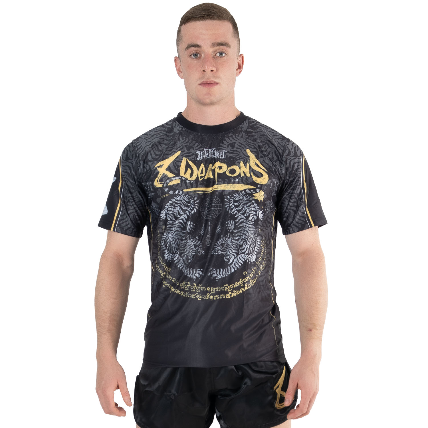8 WEAPONS Functional T-Shirt, Tiger Yant, black-yellow, L