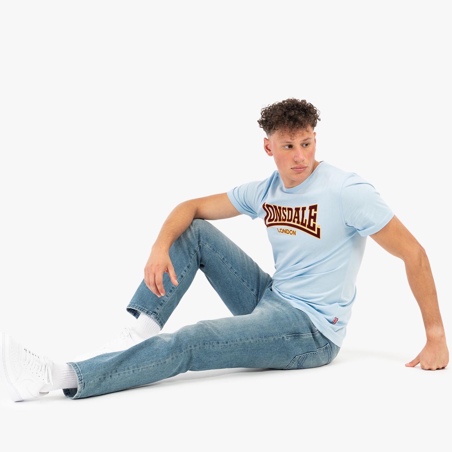 Lonsdale T-Shirt, Classic, sky blue, S
