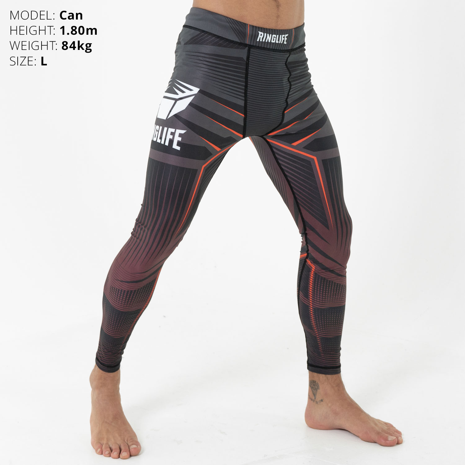 RINGLIFE Compression Pants - Octaring schwarz-rot XXL