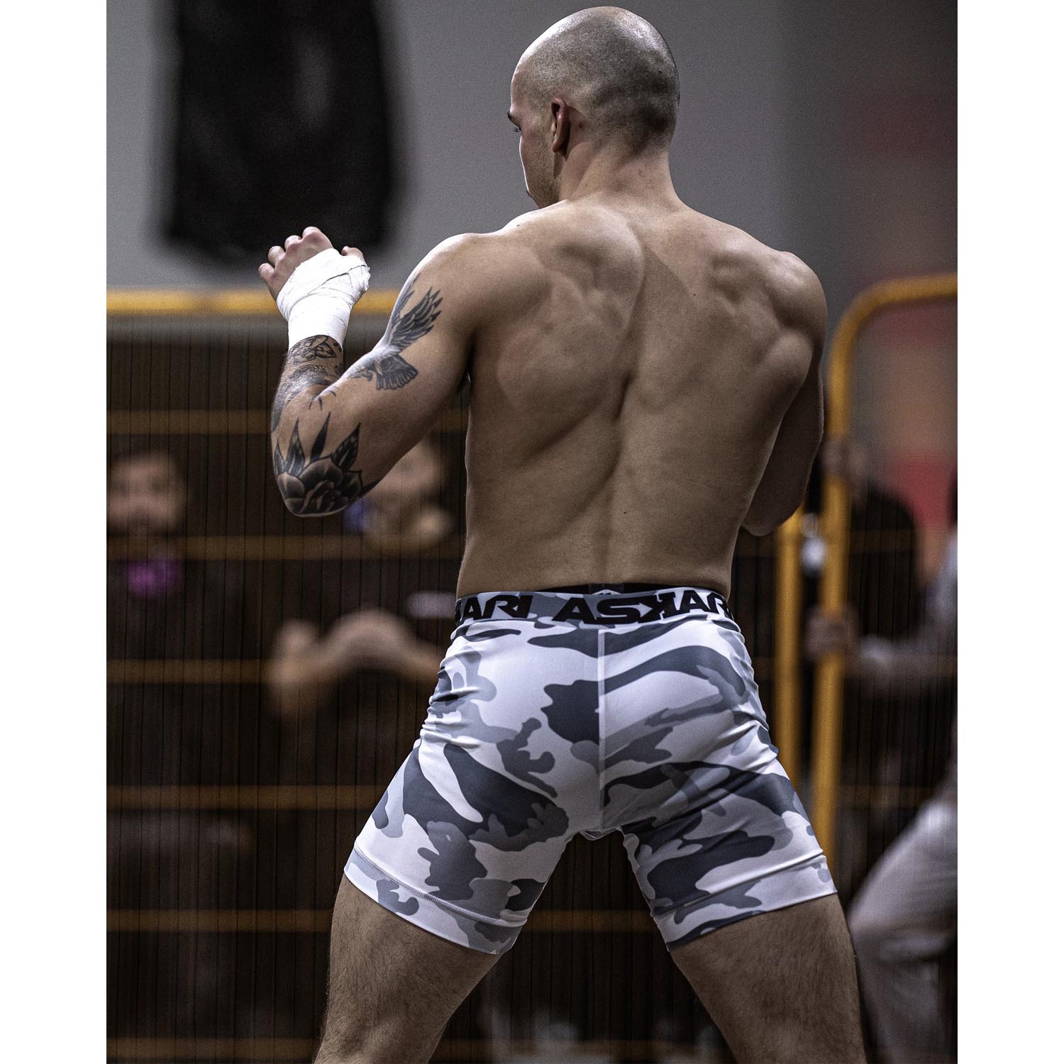 ASKARI Compression Shorts, Oymyakon, white-camo, S