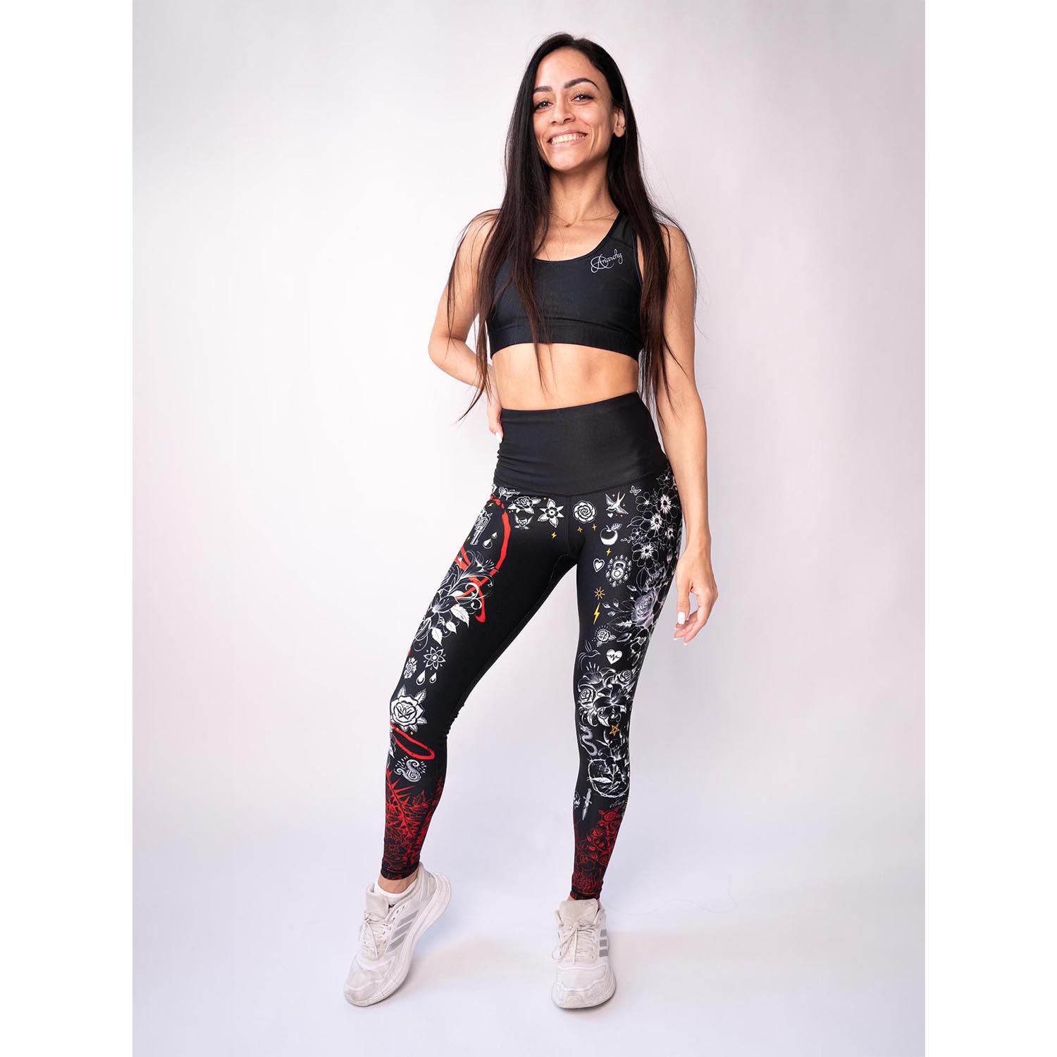 Anarchy Apparel Compression Leggings, Inked Athletica Black, S