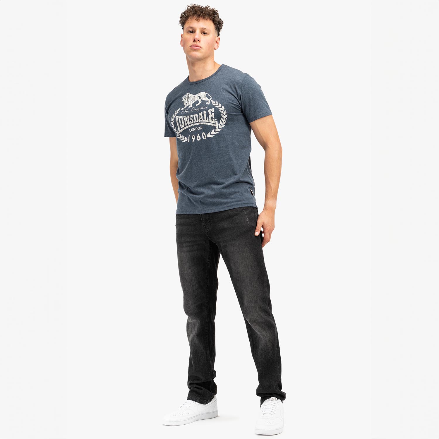 Lonsdale T-Shirt, Ollie, navy, M