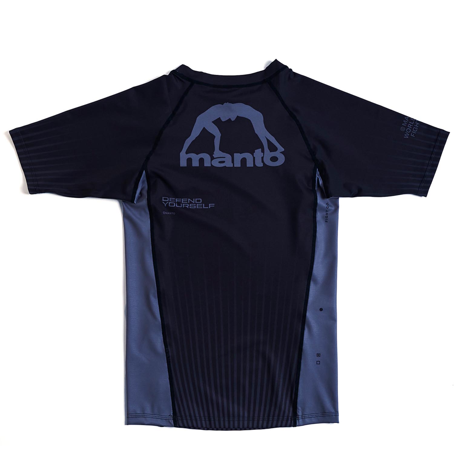 MANTO Rashguard, S/S, Ranked, black, XL