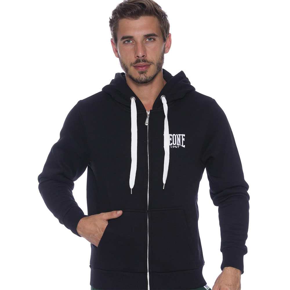 LEONE Zip Hoody, Embro, black, S