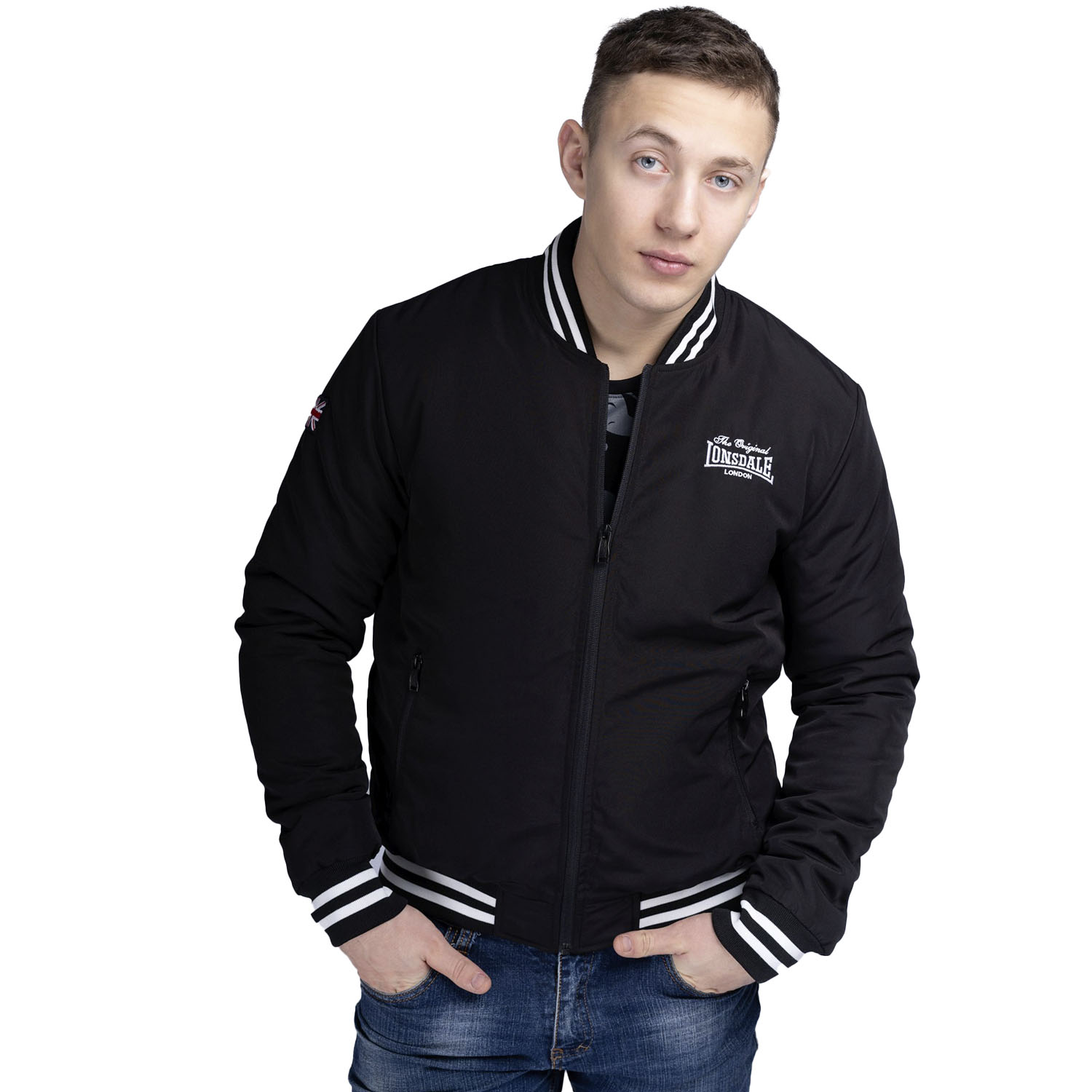Lonsdale Jacke, Trusthorpe, schwarz, XL