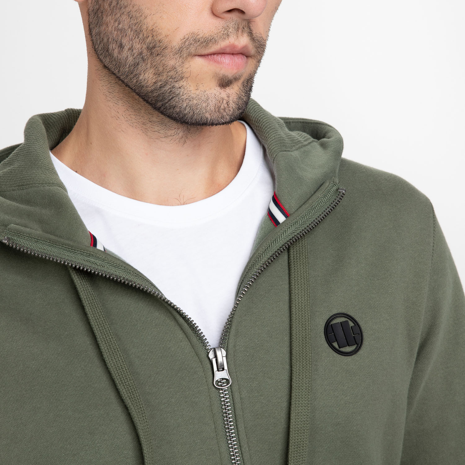 Pit Bull West Coast Zip Hoody, Small Logo, olive, XXL