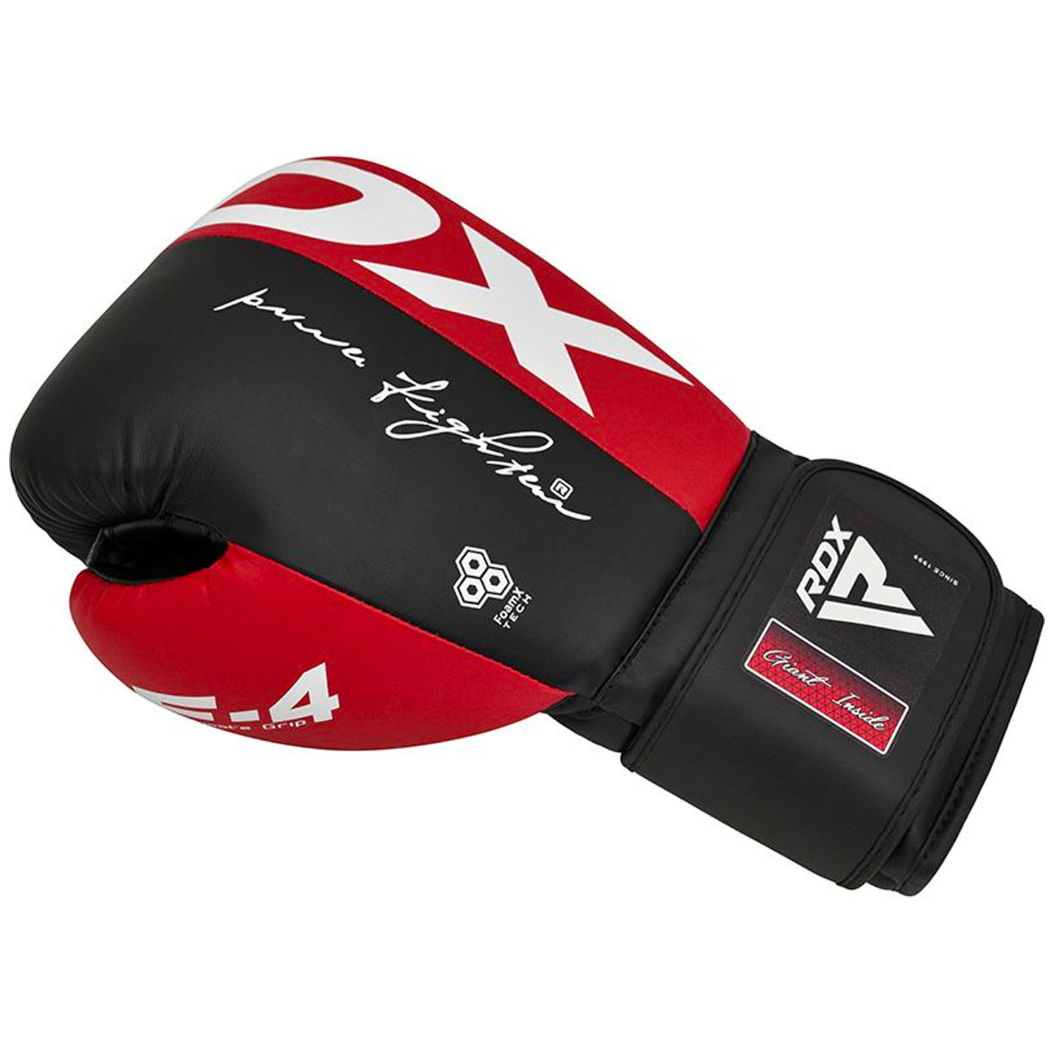 RDX Boxing Gloves, Rex F4, black-red, 12 Oz