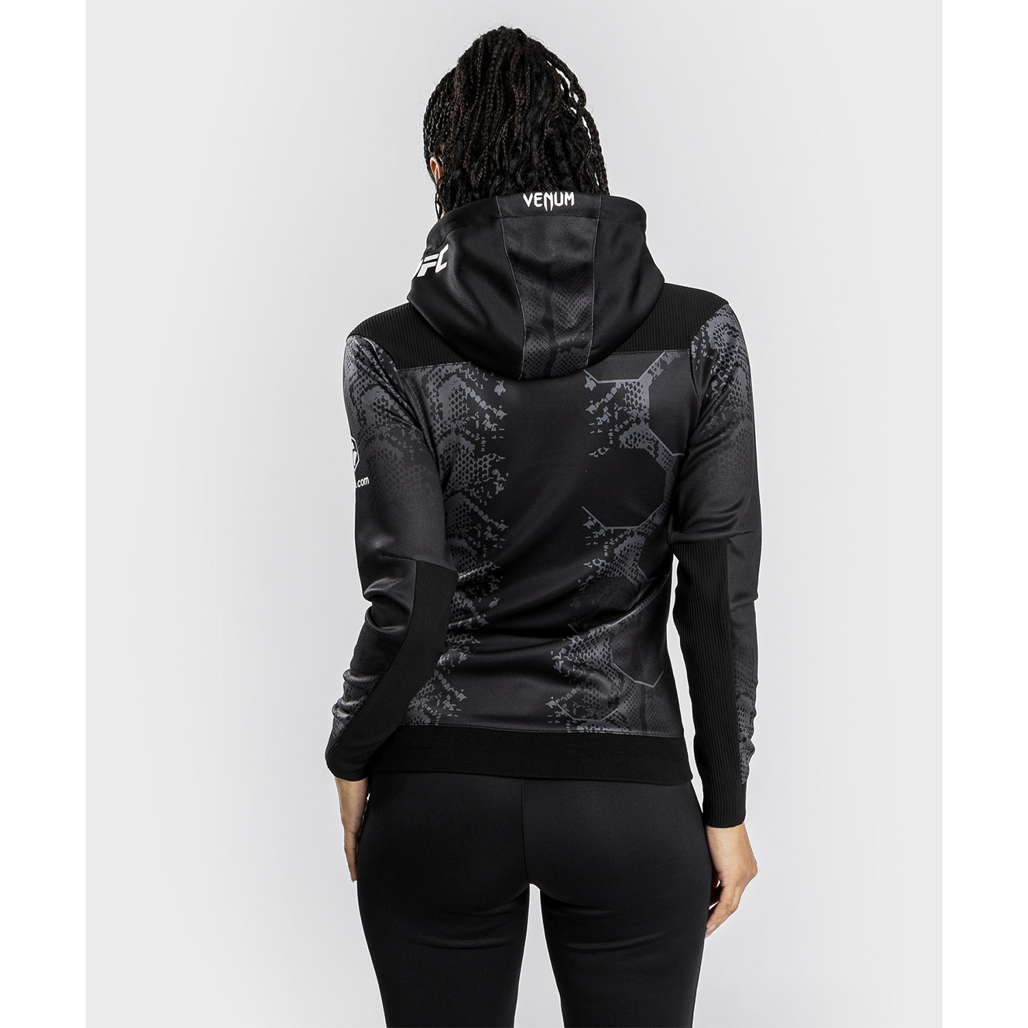 VENUM Zip Hoody, Damen, UFC Fight Night, Adrenaline, schwarz, S