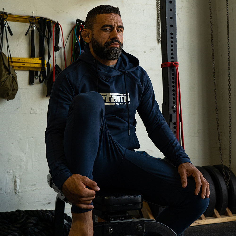Tatami Jogging Pants, Logo, navy, S