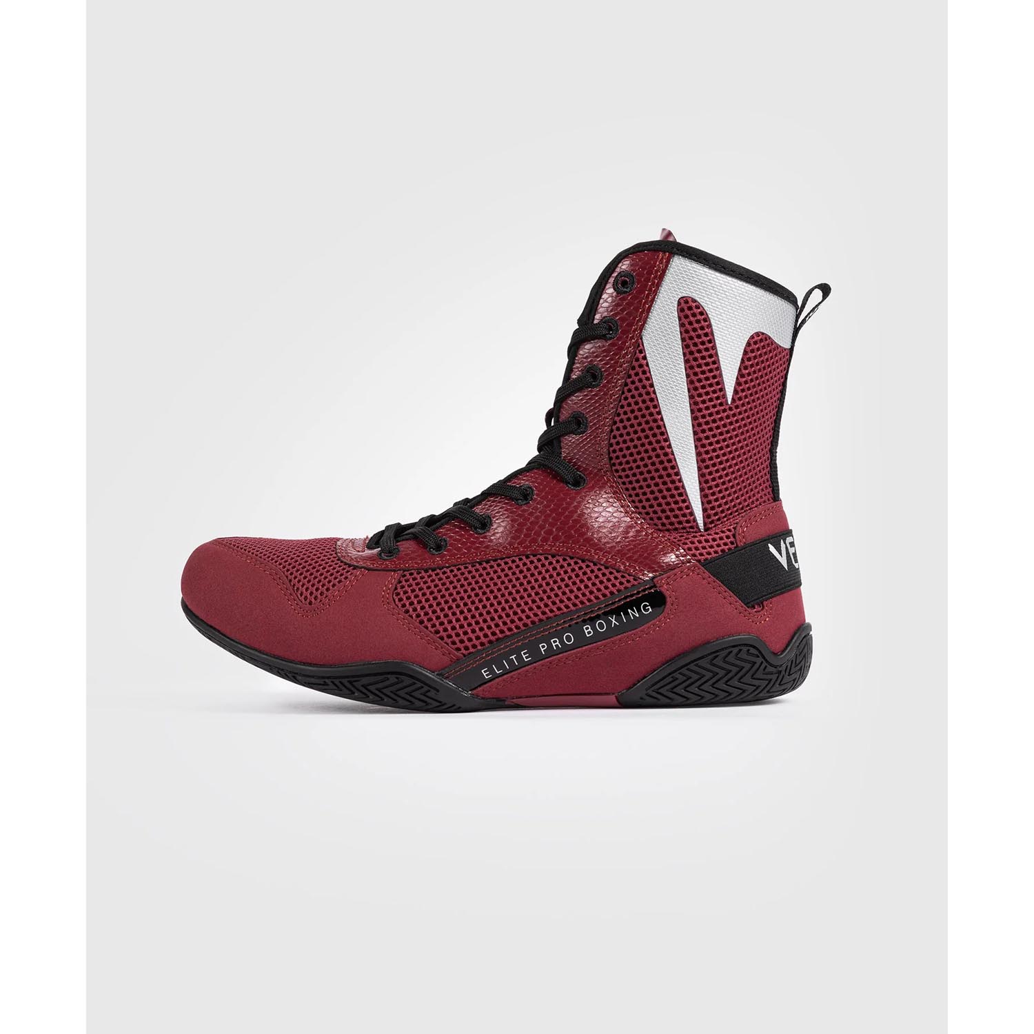 VENUM Boxing Shoes, Elite, red-silver, 46