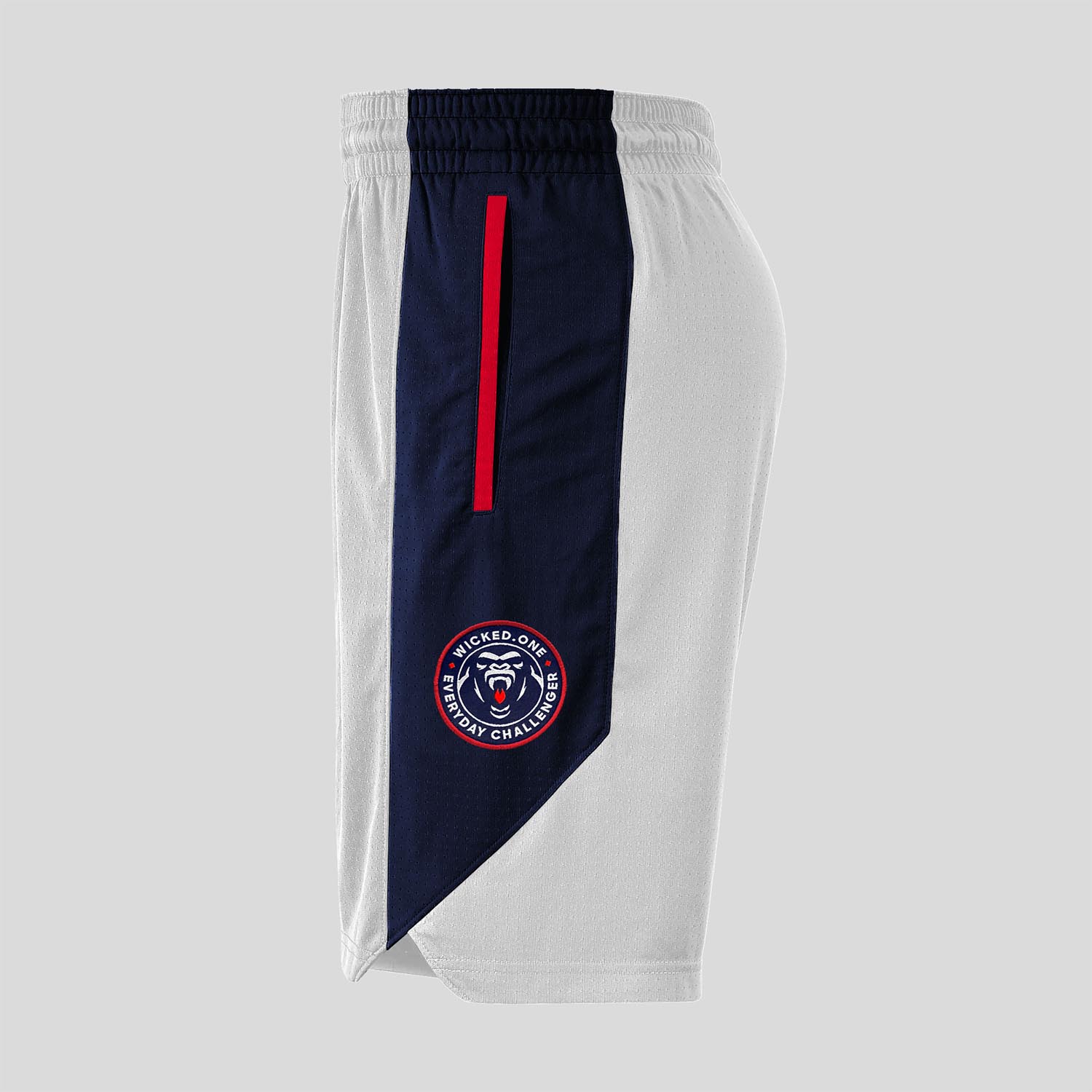 Wicked One Training Shorts, Whaks, white-blue, XL