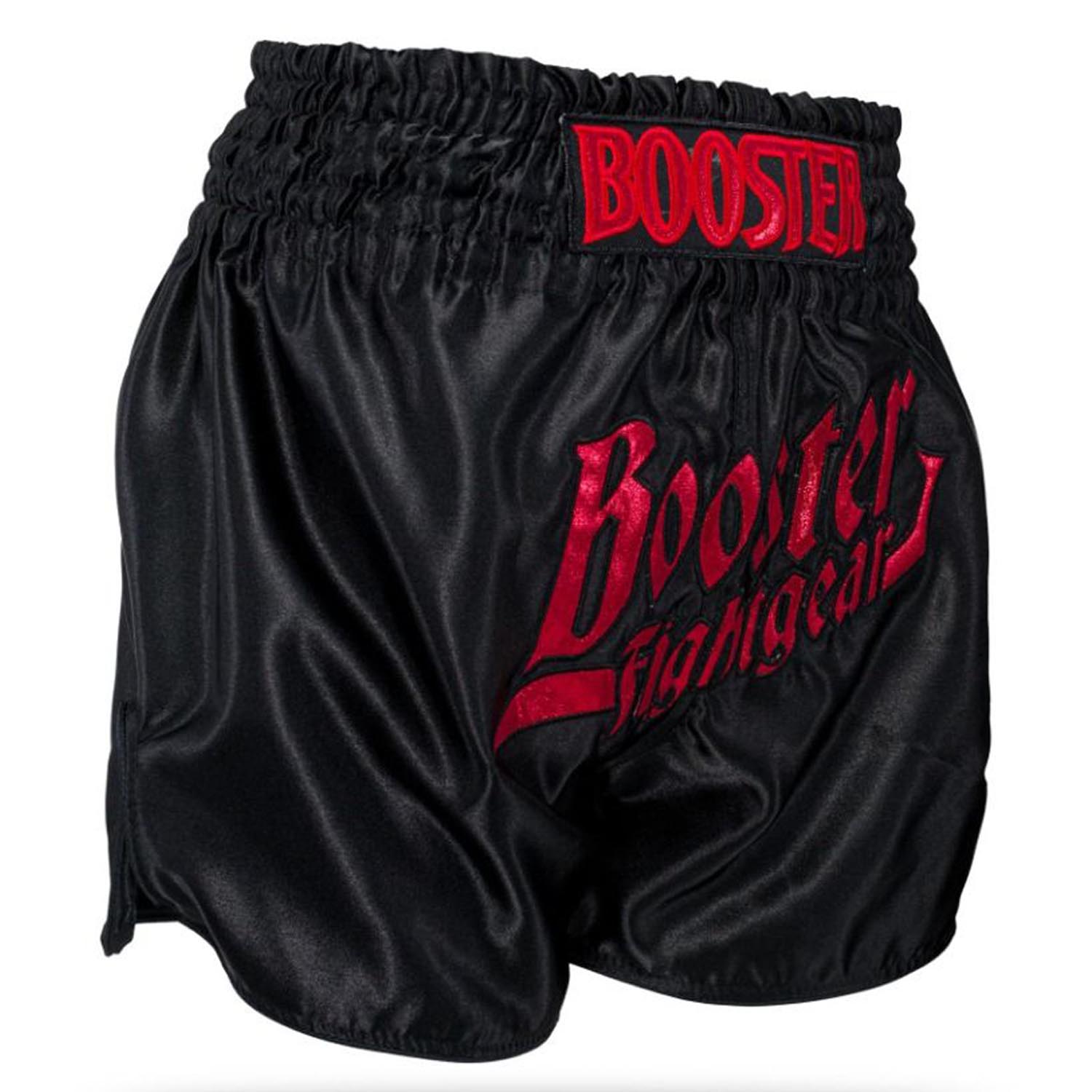 Booster Muay Thai Shorts, Thunder, black-red, M