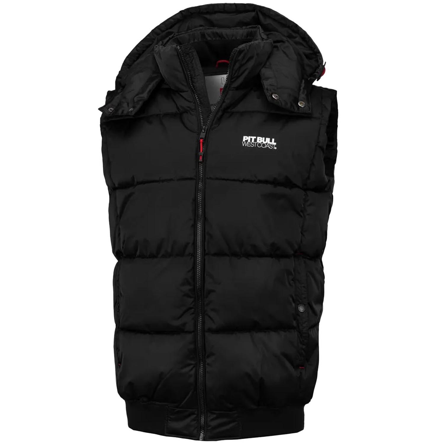 Pit Bull West Coast Vest, Hooded Walpen, black, XXXL