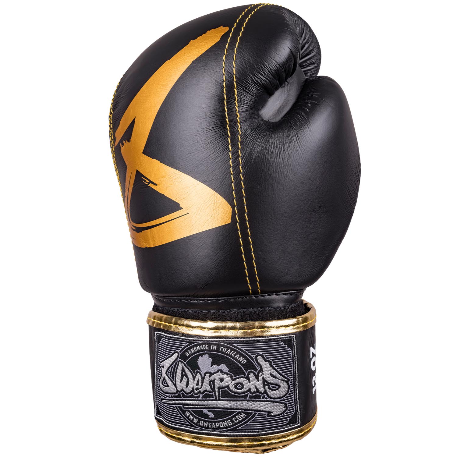 8 WEAPONS Boxing Gloves, Premium Leather, black-gold