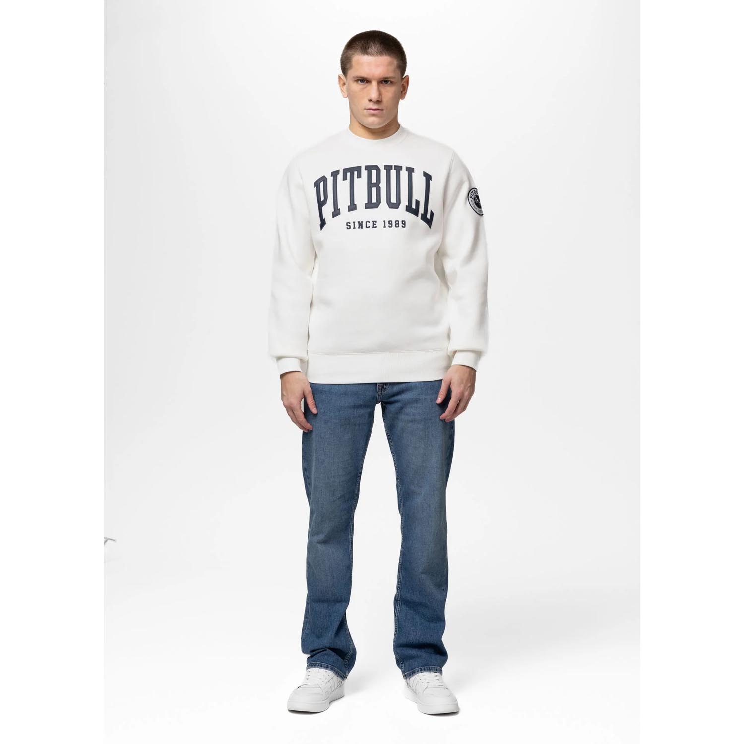 Pit Bull West Coast Crewneck, Norton, white, XXXL