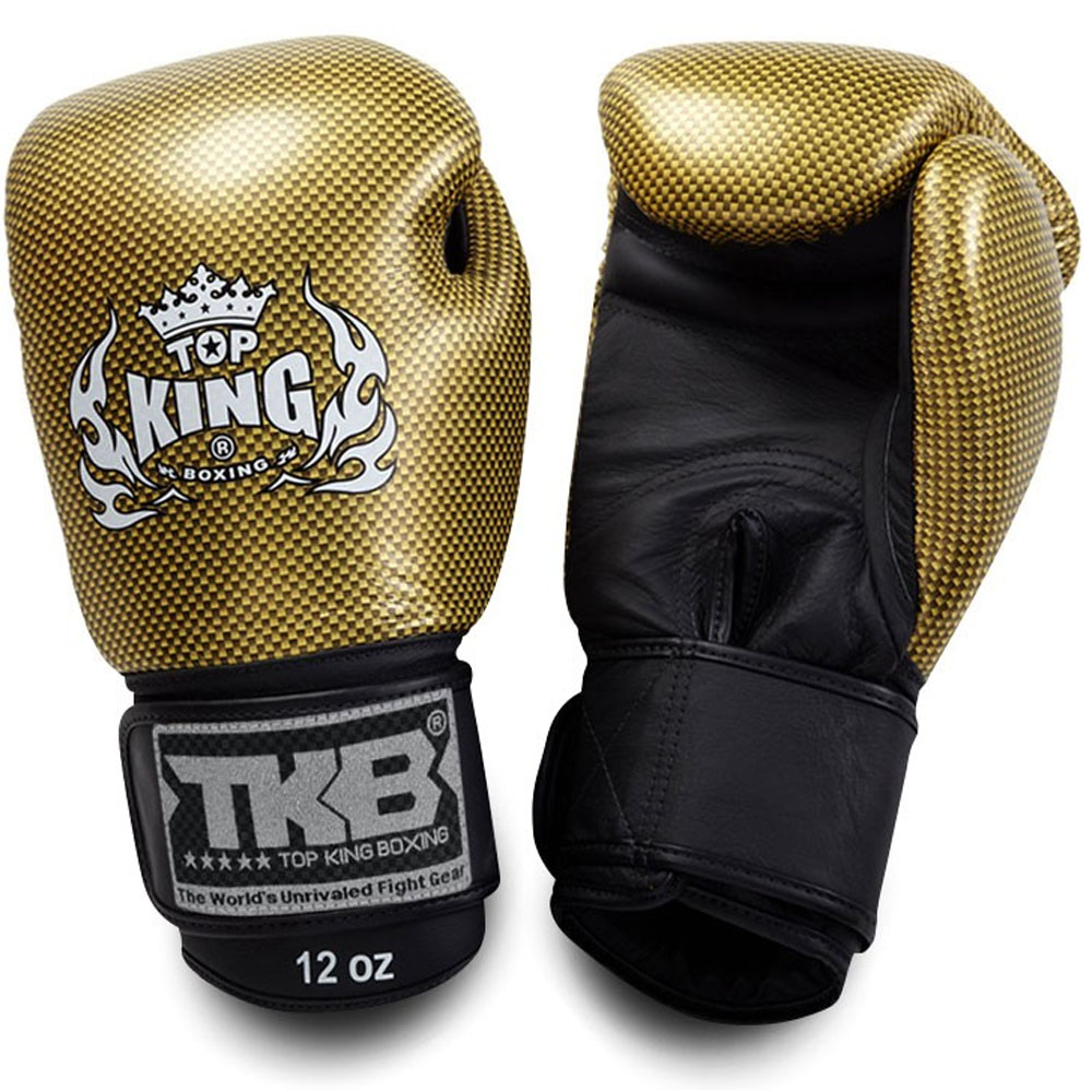 TOP KING BOXING Boxing Gloves, Carbon, gold-black, 10 Oz