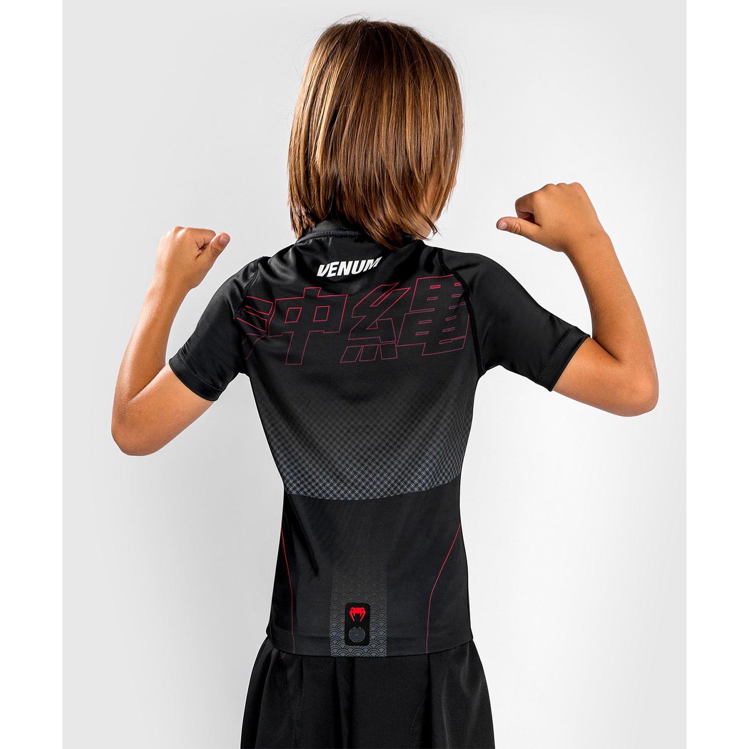 VENUM Rashguard, S/S, Kinder, Okinawa 3.0, schwarz-rot, 12 J