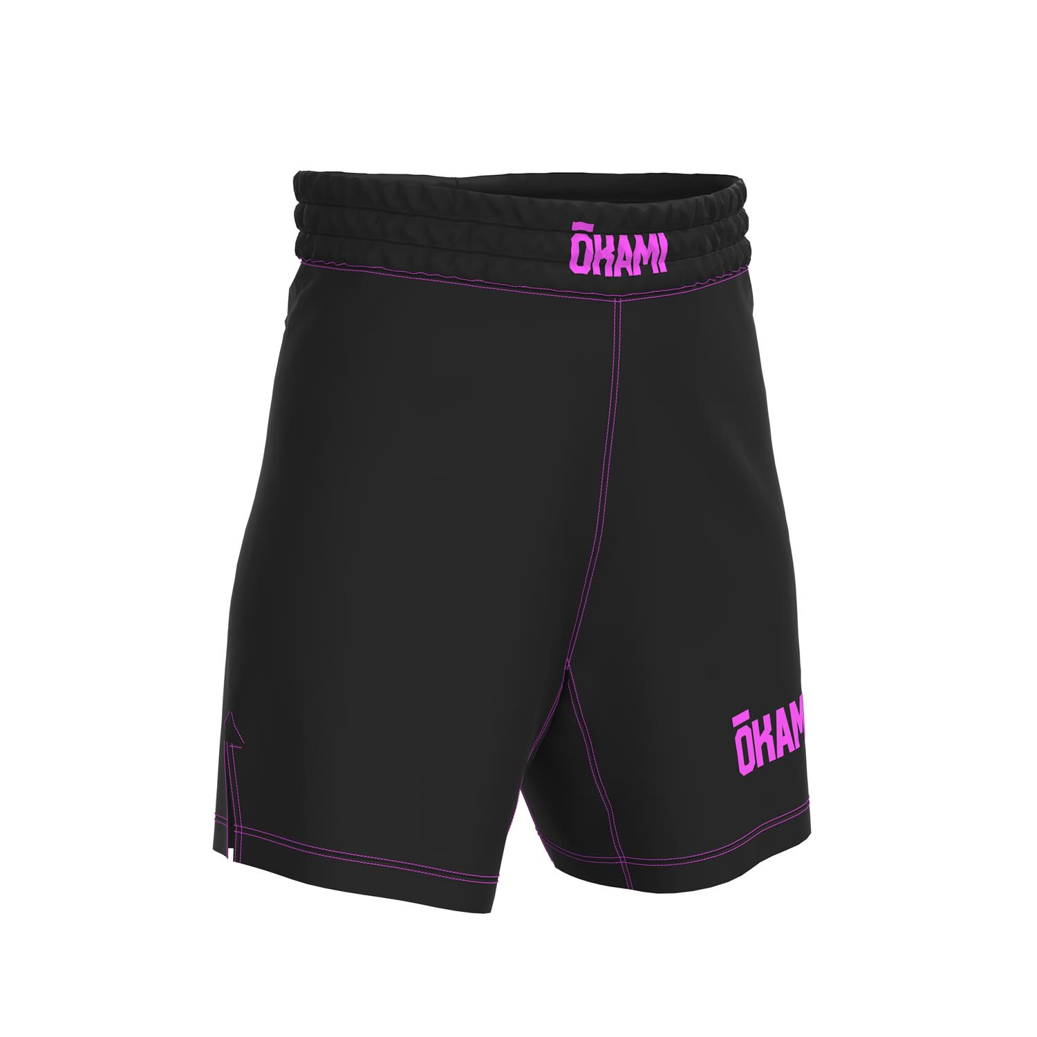 OKAMI MMA Fight Shorts, Kids, Grapplino, black-pink