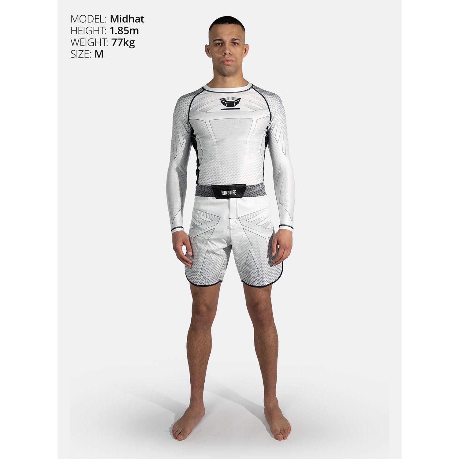 RINGLIFE Rashguard, L/S - Octaring 2.0 weiss-schwarz XXL