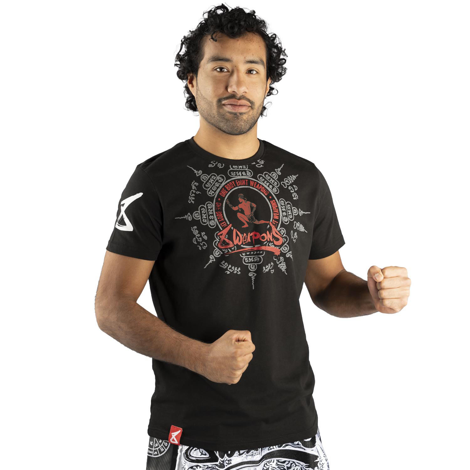 8 WEAPONS Muay Thai T-Shirt, Eight Ways Yant, schwarz, M