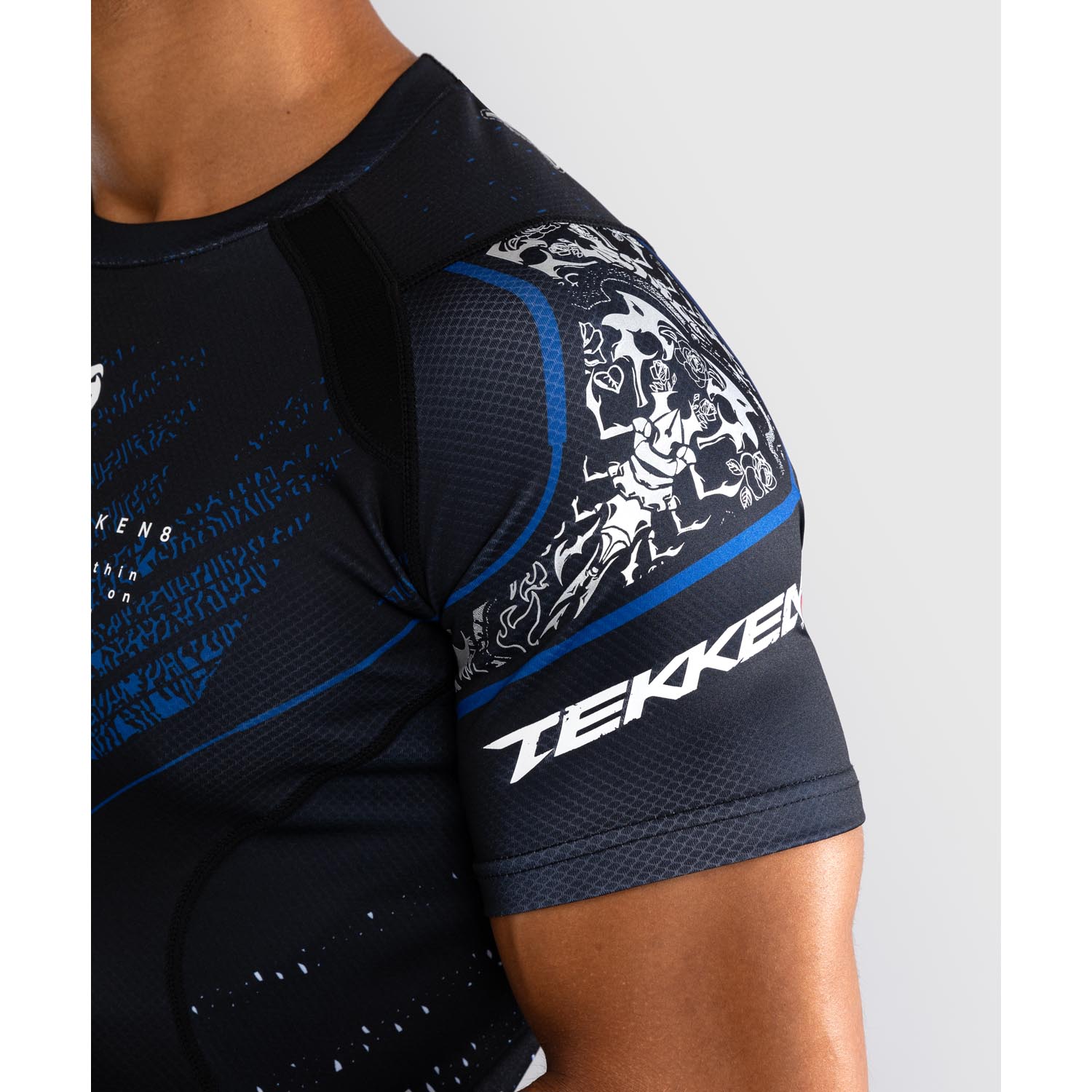 VENUM Rashguard, S/S, Tekken 8 x Paul Phoenix, black-blue, XL