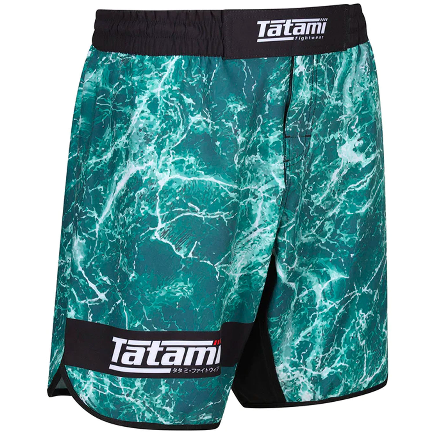 Tatami MMA Fight Shorts, Recharge, Grappling, Green Marble, XL