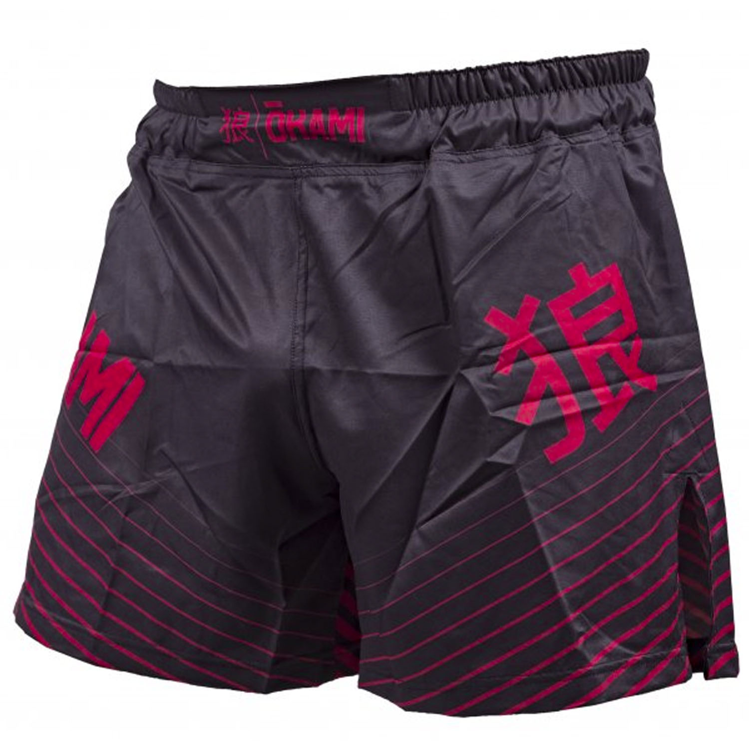 OKAMI MMA Fight Shorts, Big Kanji, schwarz, S
