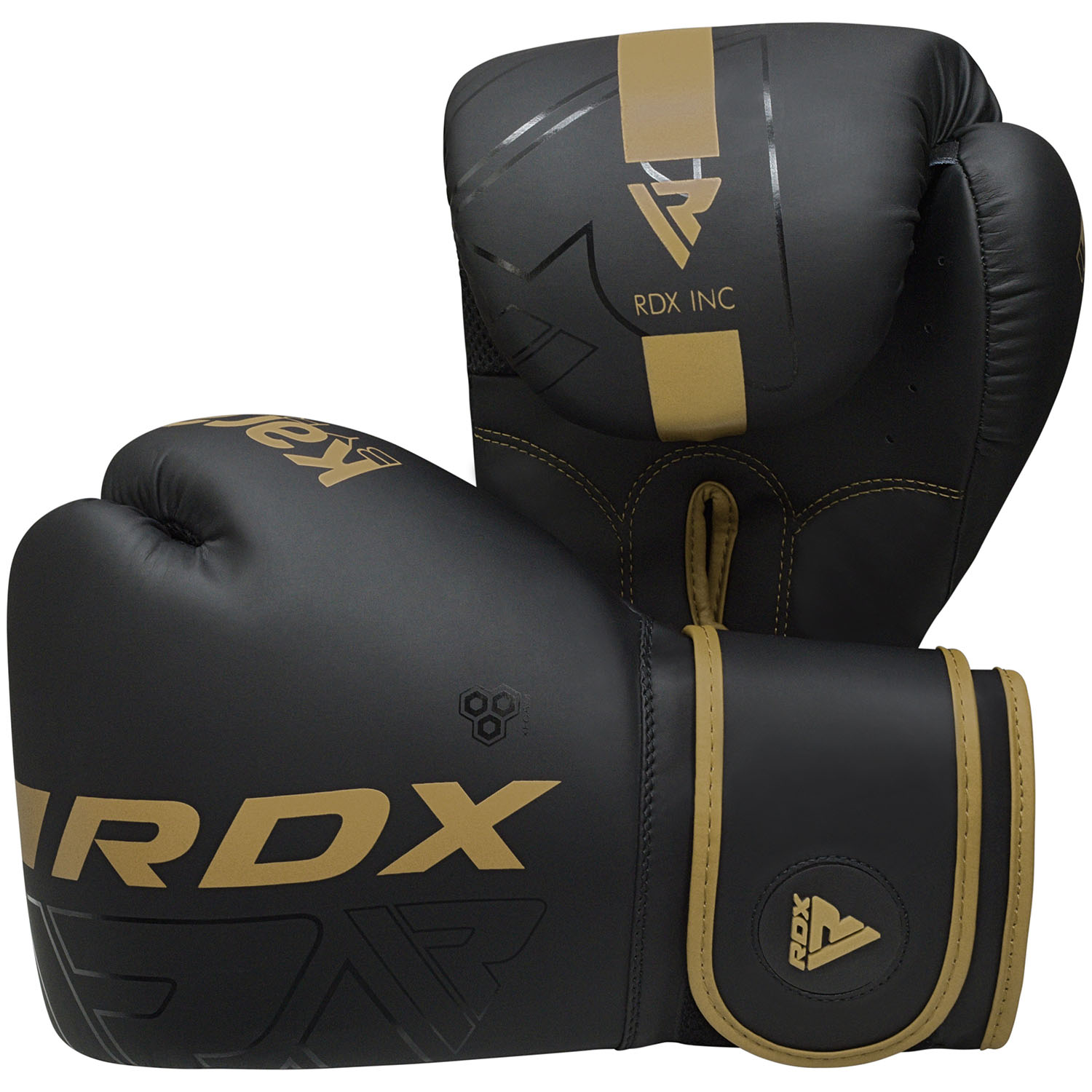 RDX Boxing Gloves, Kara Series F6, black-gold, 10 Oz