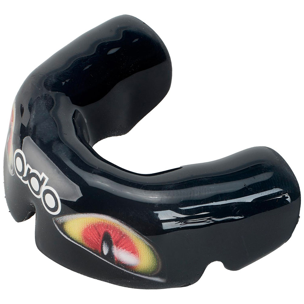 OPRO Mouth Guard, Powerfit Aggression Eyes, black-gold
