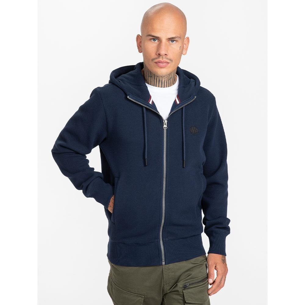 Pit Bull West Coast Zip Hoody, Pique, Small Logo, navy, M