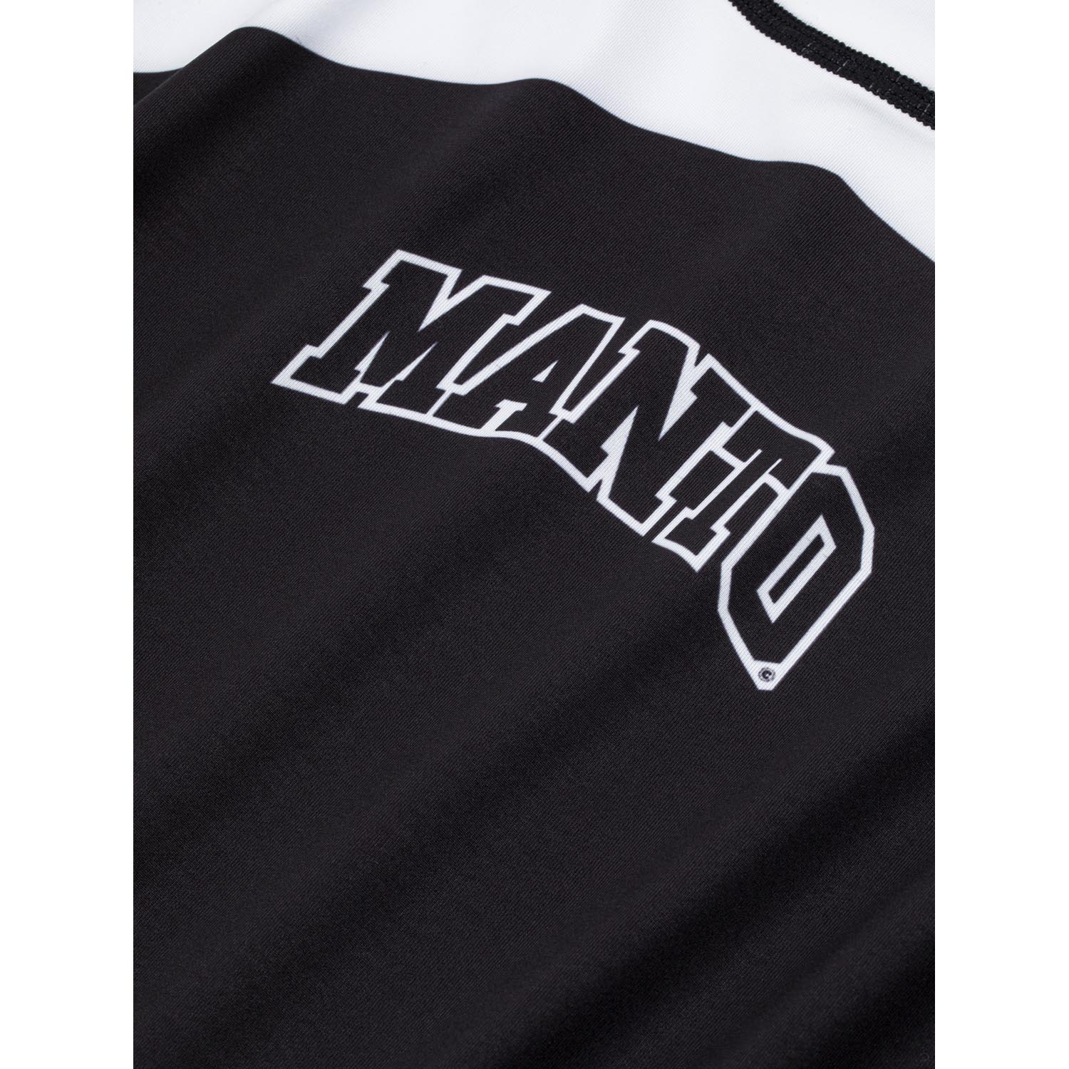 MANTO Rashguard, S/S, Ranked 25, black-white, XXL