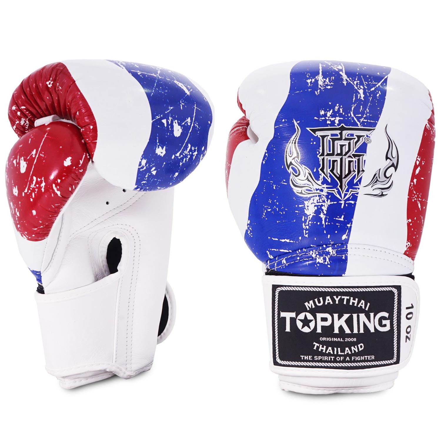 TOP KING BOXING Boxing Gloves, Flag, thai, 16 Oz