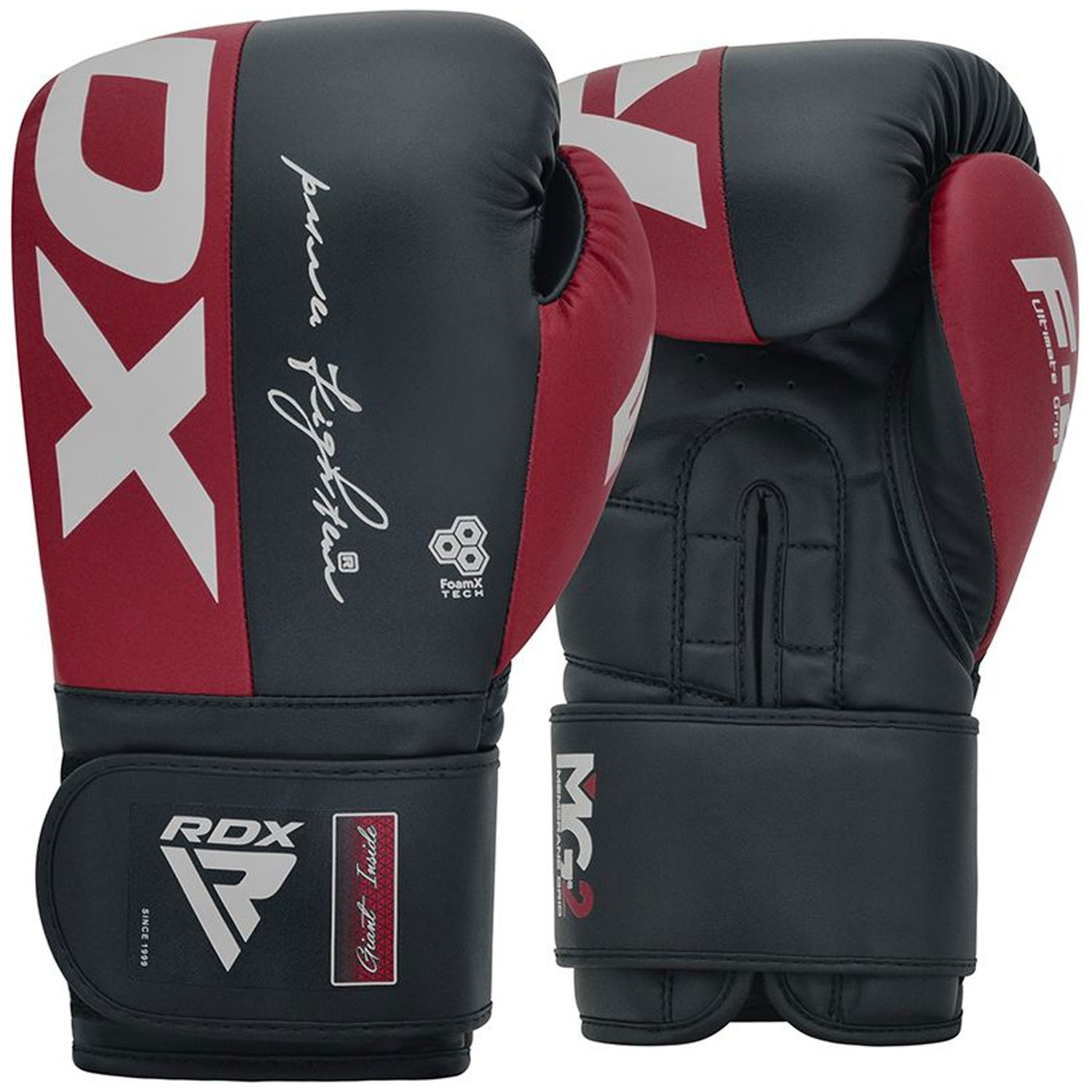 RDX Boxing Gloves, Rex F4, maroon-blue, 12 Oz