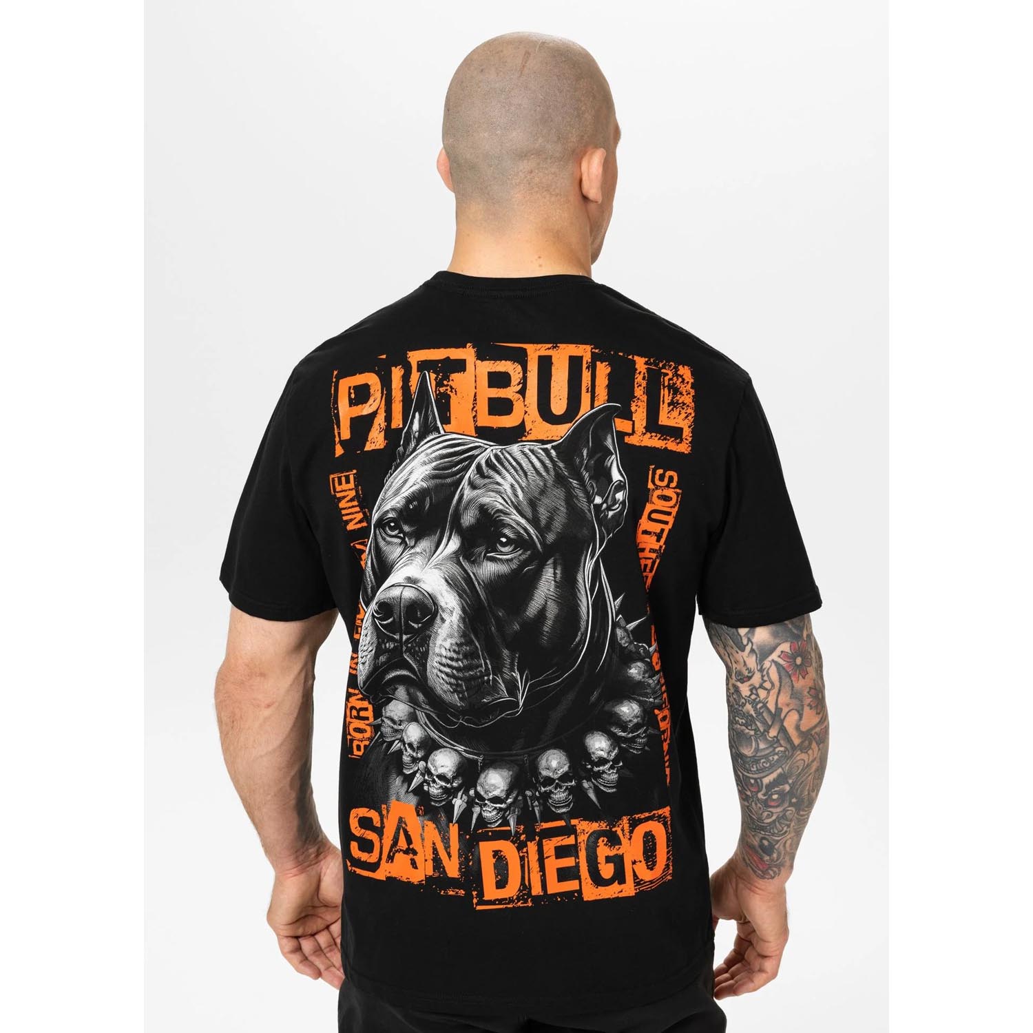 Pit Bull West Coast T-Shirt, Blacky, black-orange, XXXL