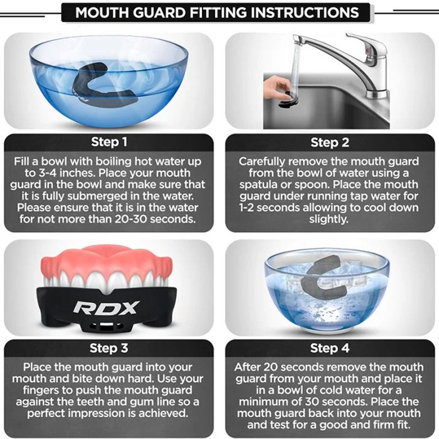 RDX Mouth Guard, 3W, black-green
