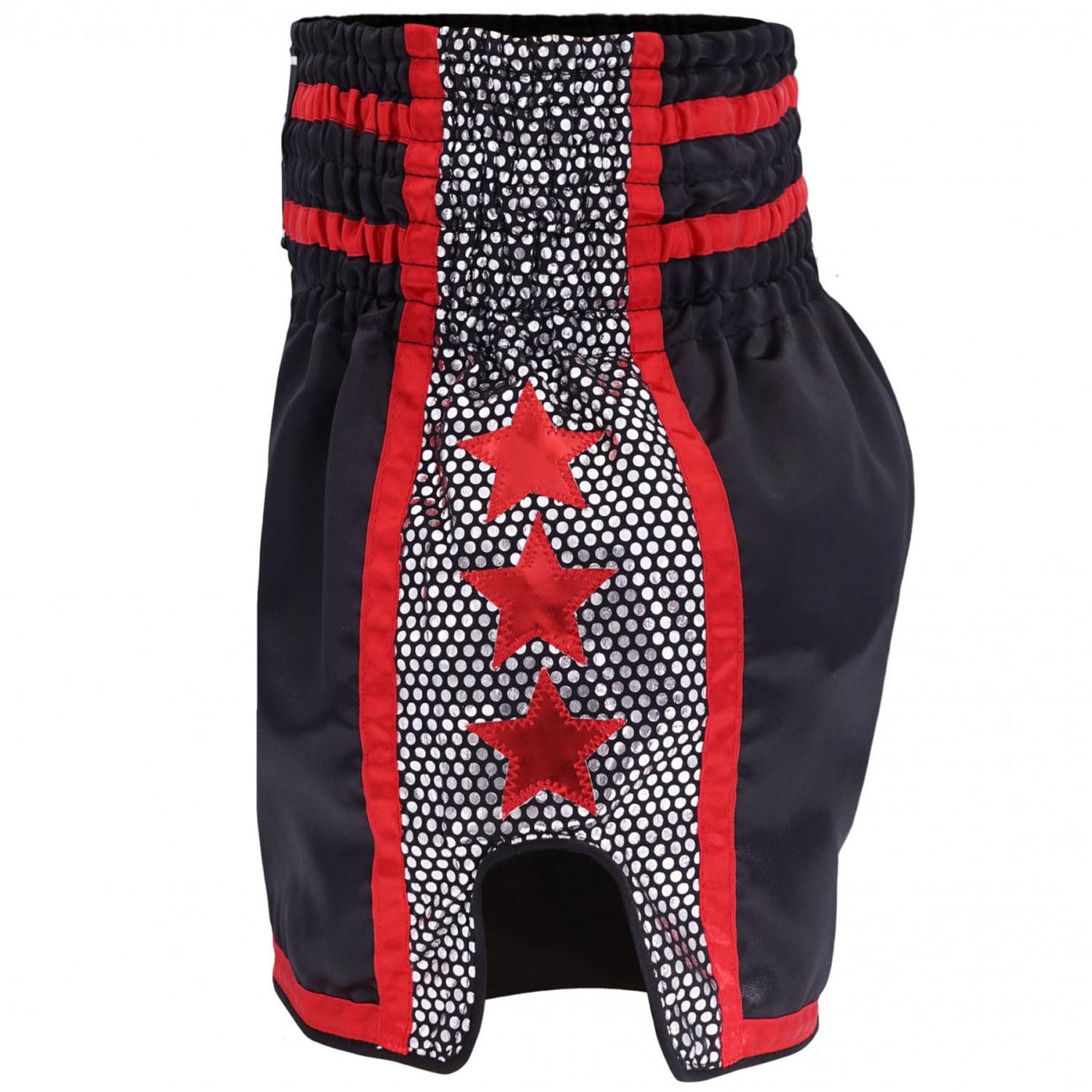 TOP KING BOXING Muay Thai Shorts, TKTBS 239, black-red, S