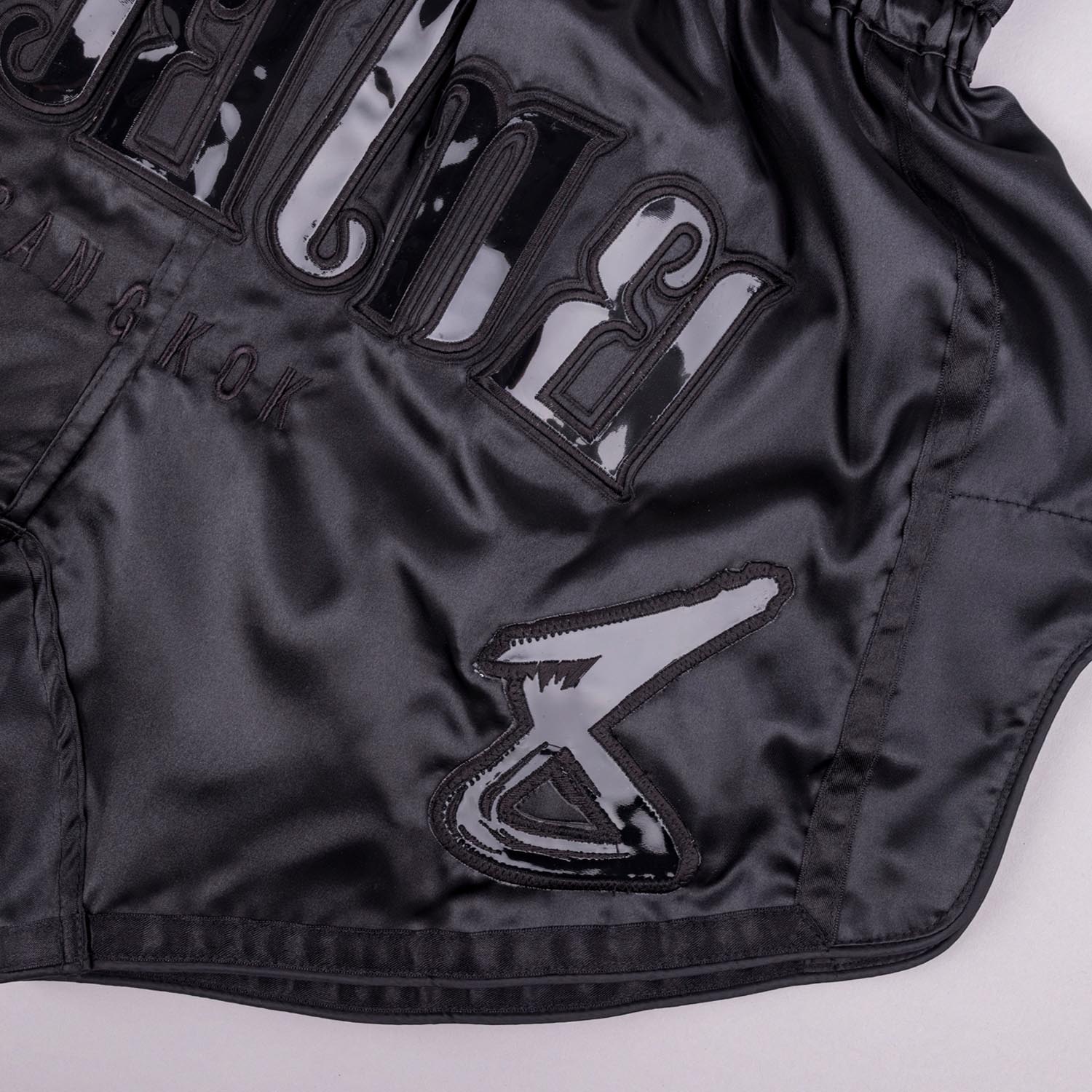8 WEAPONS Muay Thai Shorts, Bangkok, black-black, XXL