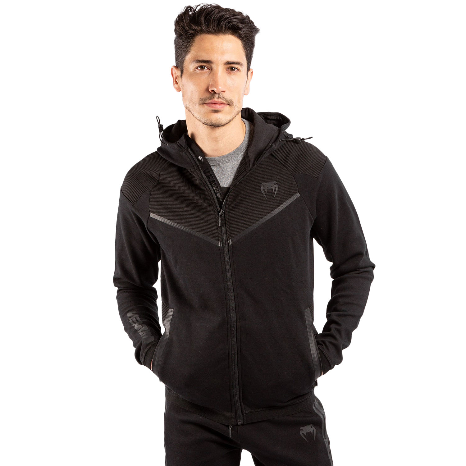 VENUM Zip Hoody, Laser Evo 2.0, schwarz-schwarz, XXL