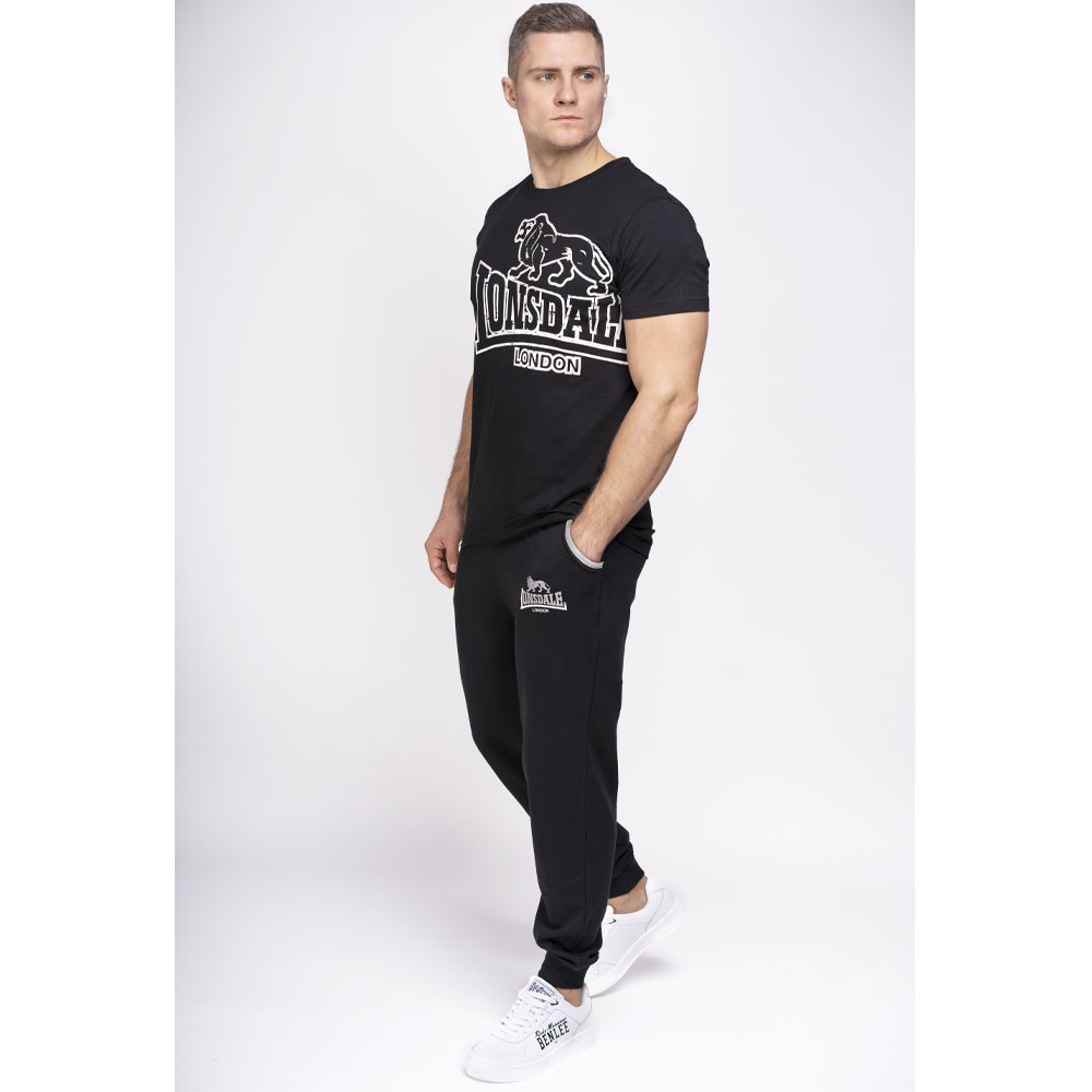Lonsdale T-Shirt, Langsett, black