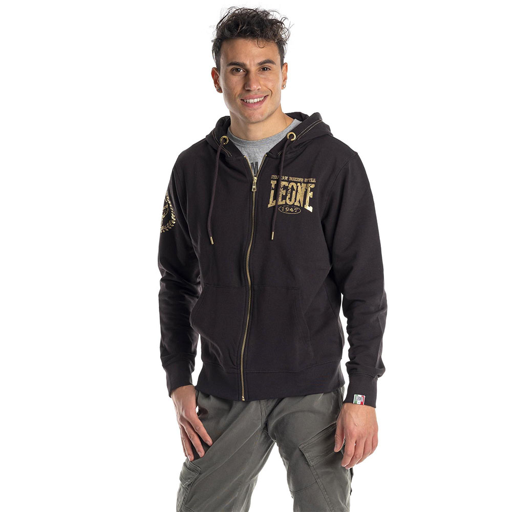 LEONE Zip Hoody, gold-black, L