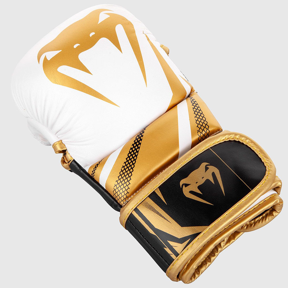 VENUM MMA Sparring Handschuhe, Challenger 3.0, weiß-schwarz-gold, S