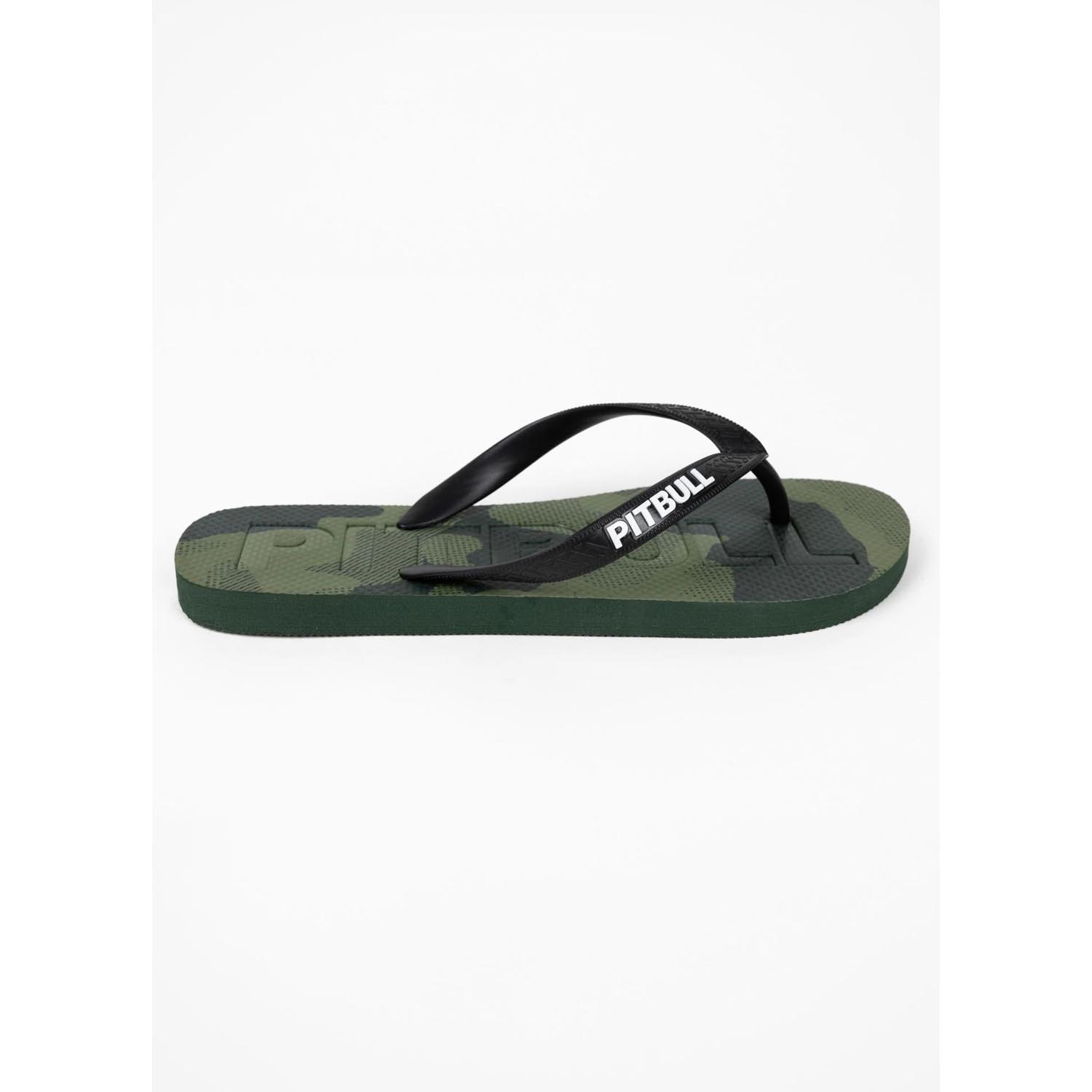 Pit Bull West Coast Flip Flops, Pitbull, green-black-camo, 46