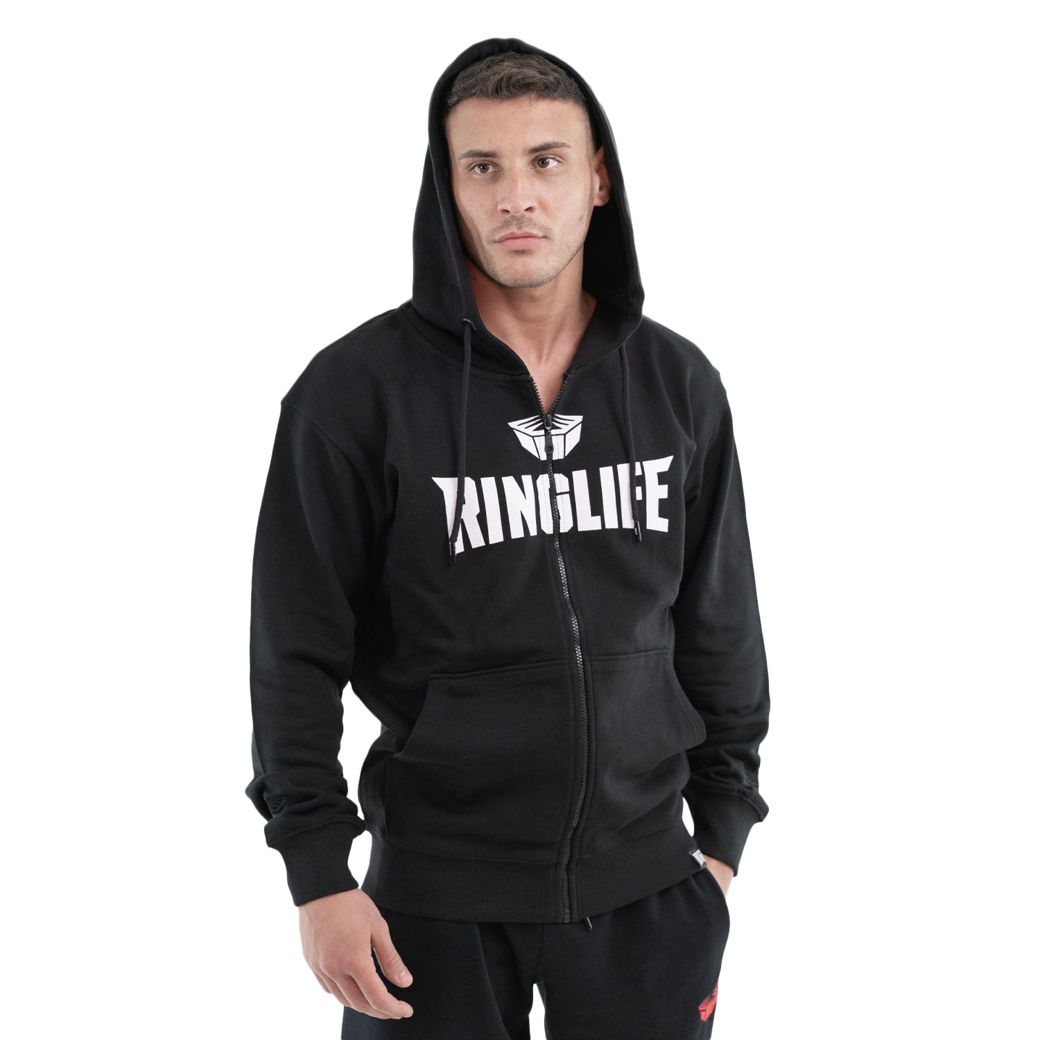 RINGLIFE Zip Hoodie, Oversize, schwarz