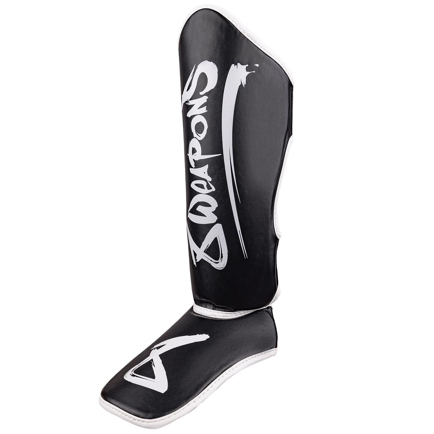 8 WEAPONS Shin Guards, Kids, Unlimited 2.0, black-white, L/XL