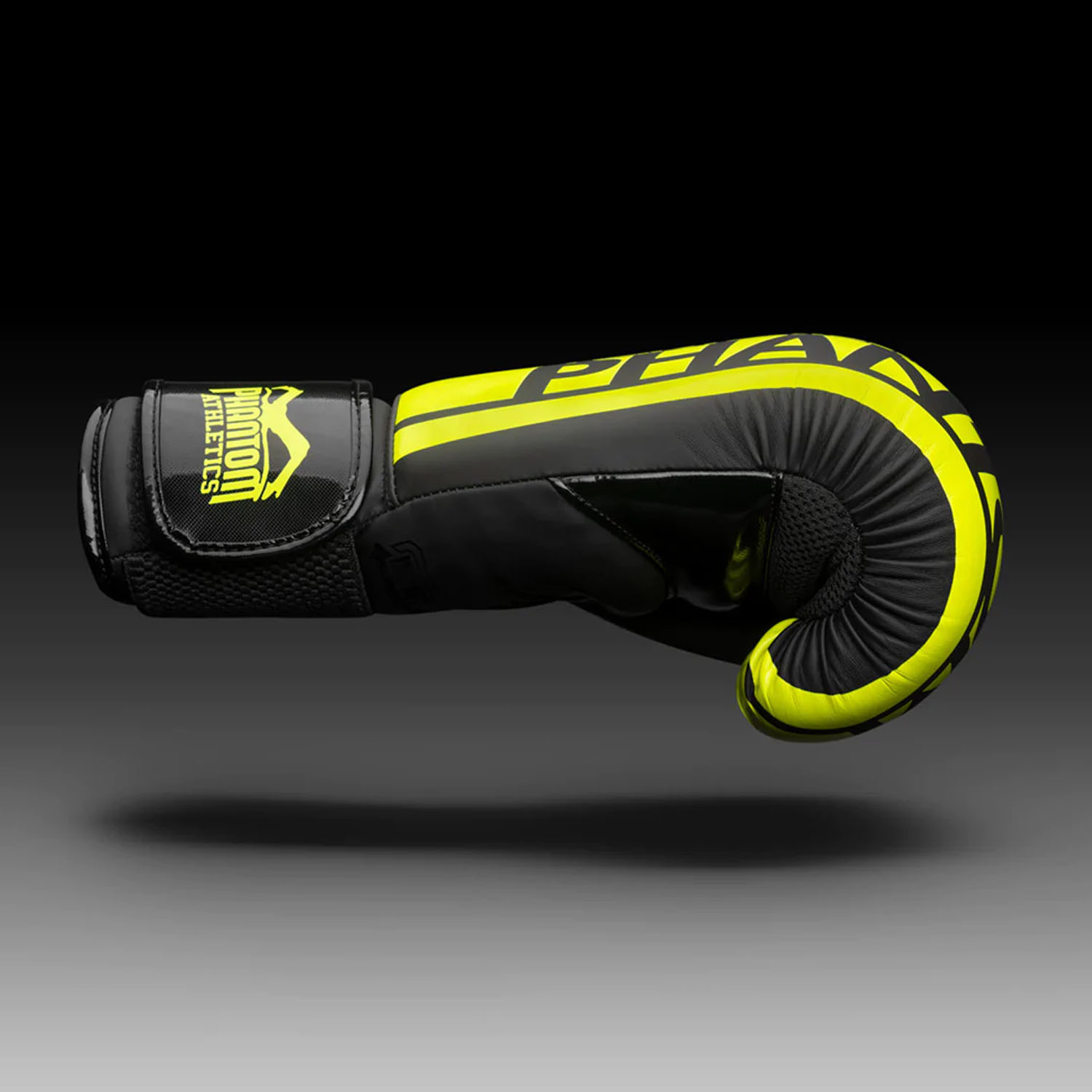 Phantom Athletics Boxing Gloves, Apex, black-neonyellow, 10 Oz
